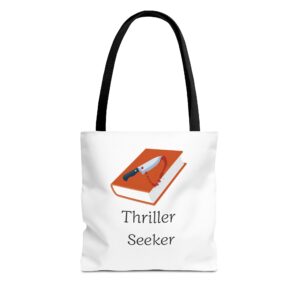 Thriller Seeker Tote Bag — Book Lover Horror Novel Tote